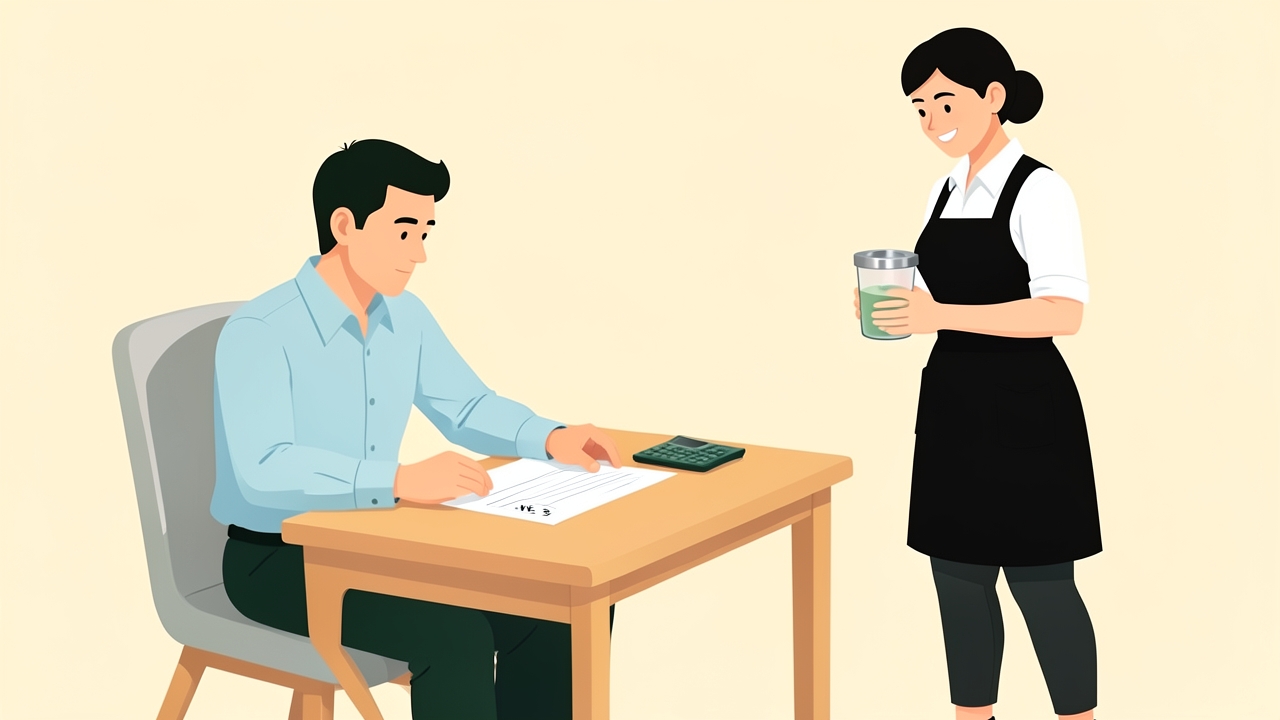 Payroll clerk reviewing a W-2 form to compare box 12 TP vs box 14b tipped income reporting