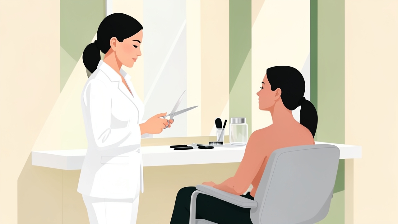 Hairstylist working in a salon with a tip jar, illustrating no tax on tips for hairstylists.