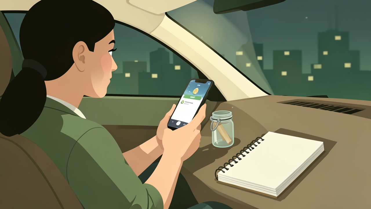 Rideshare driver tracking tips, illustrating no tax on tips for side jobs