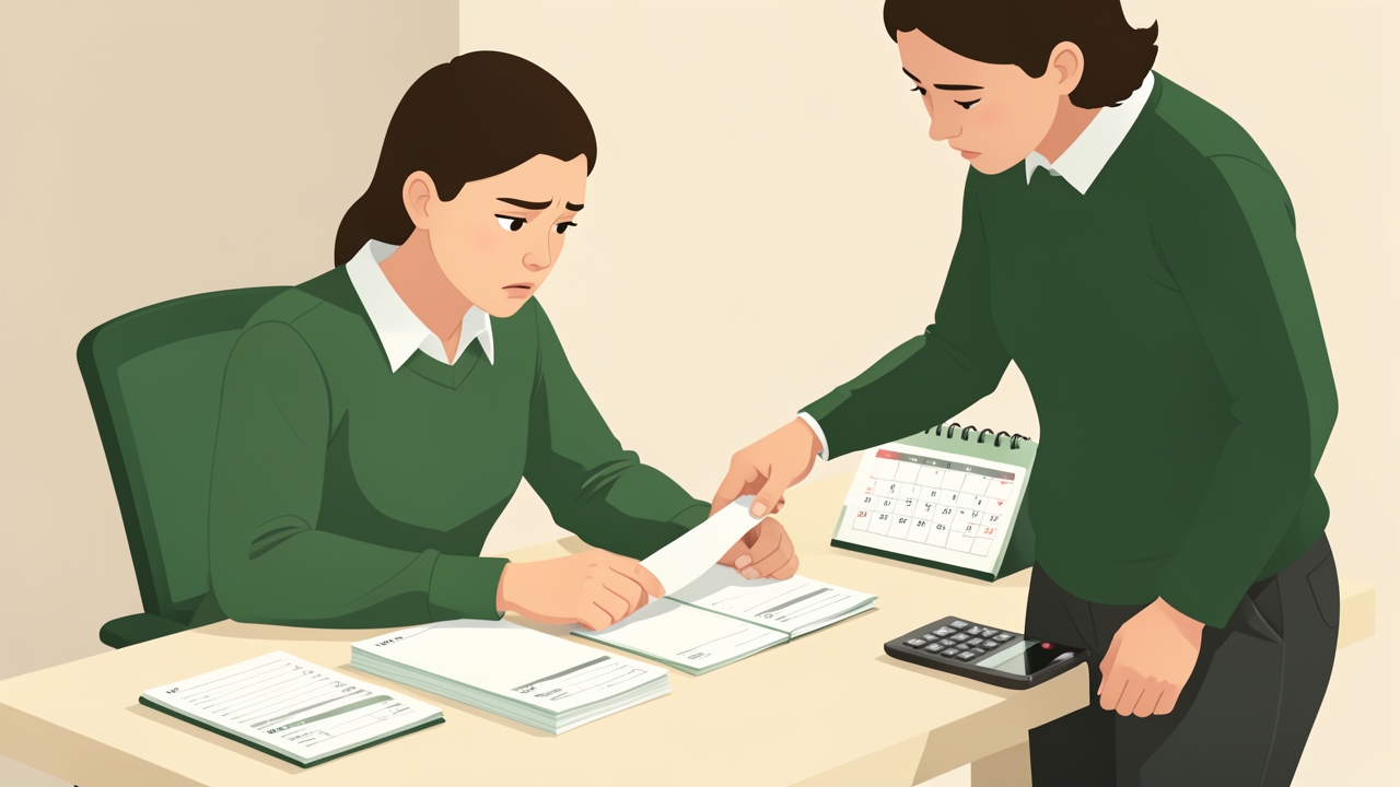 Payroll clerk reviewing W-2 forms to avoid TTOC penalties for incorrect codes.