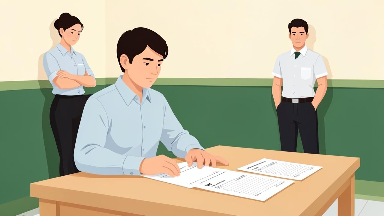 Payroll clerk reviewing W-2 box 14b tipped occupation codes for restaurant staff
